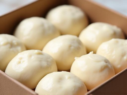 Panetti di impasto per pizza pronti per la vendita